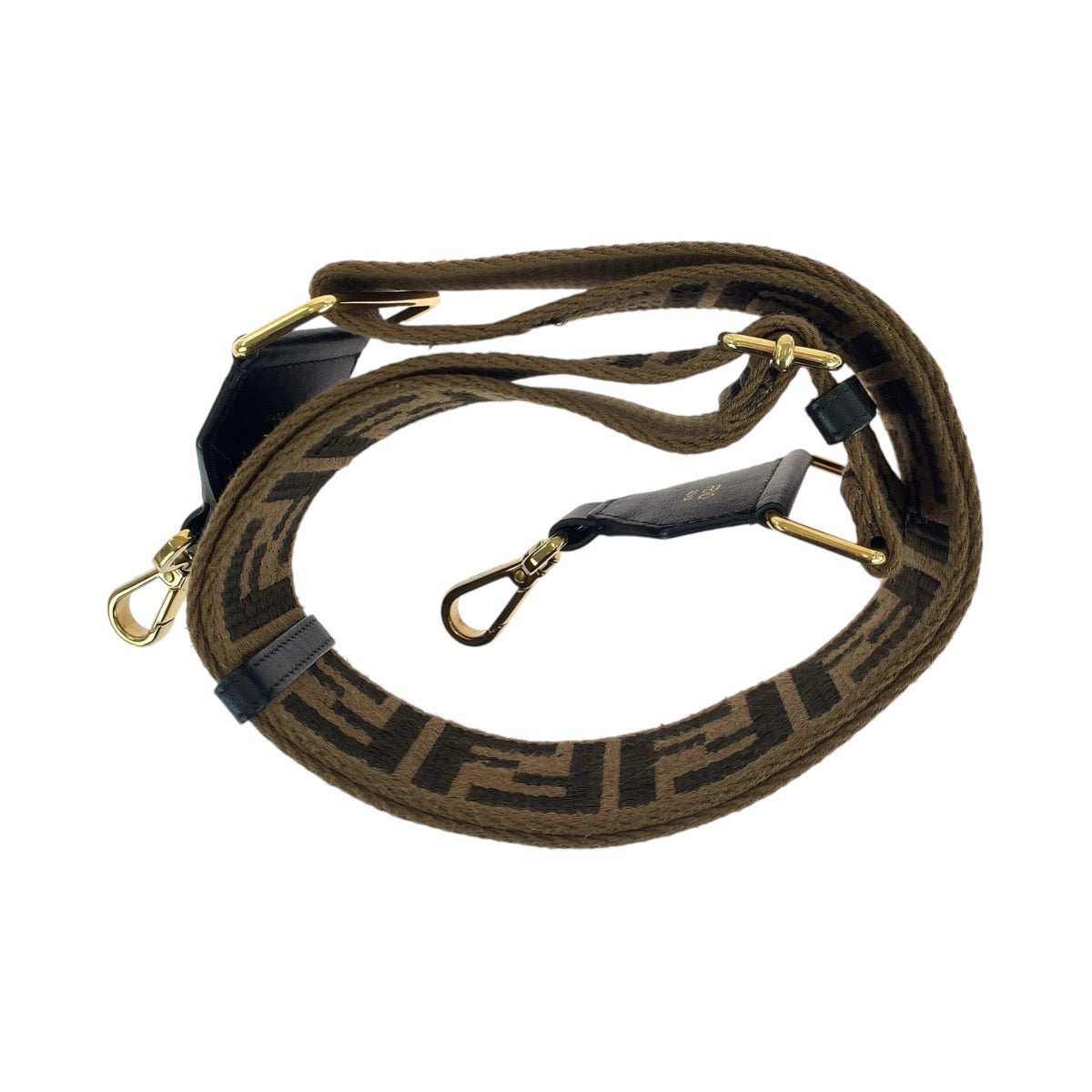 Fendi Zucca Canvas Leather Shoulder Strap