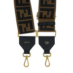 Fendi Zucca Canvas Leather Shoulder Strap