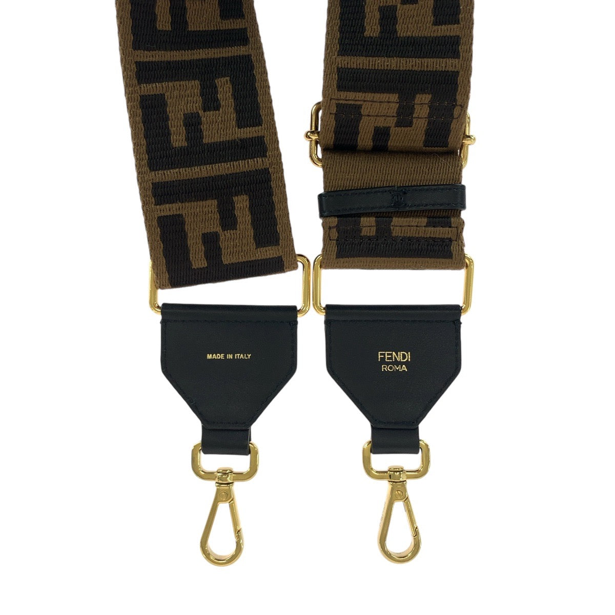 Fendi Zucca Canvas Leather Shoulder Strap