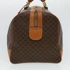 CELINE Macadam Canvas Boston Bag PVC Leather Brown  41216