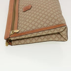 CELINE Macadam Canvas Clutch Bag PVC Leather Beige  41223