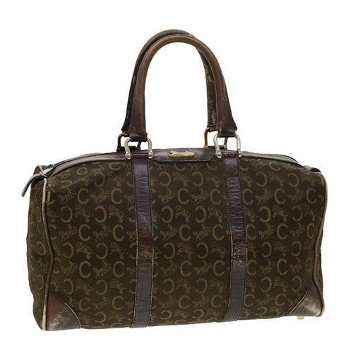 CELINE C Macadam Canvas Hand Bag Brown  41261