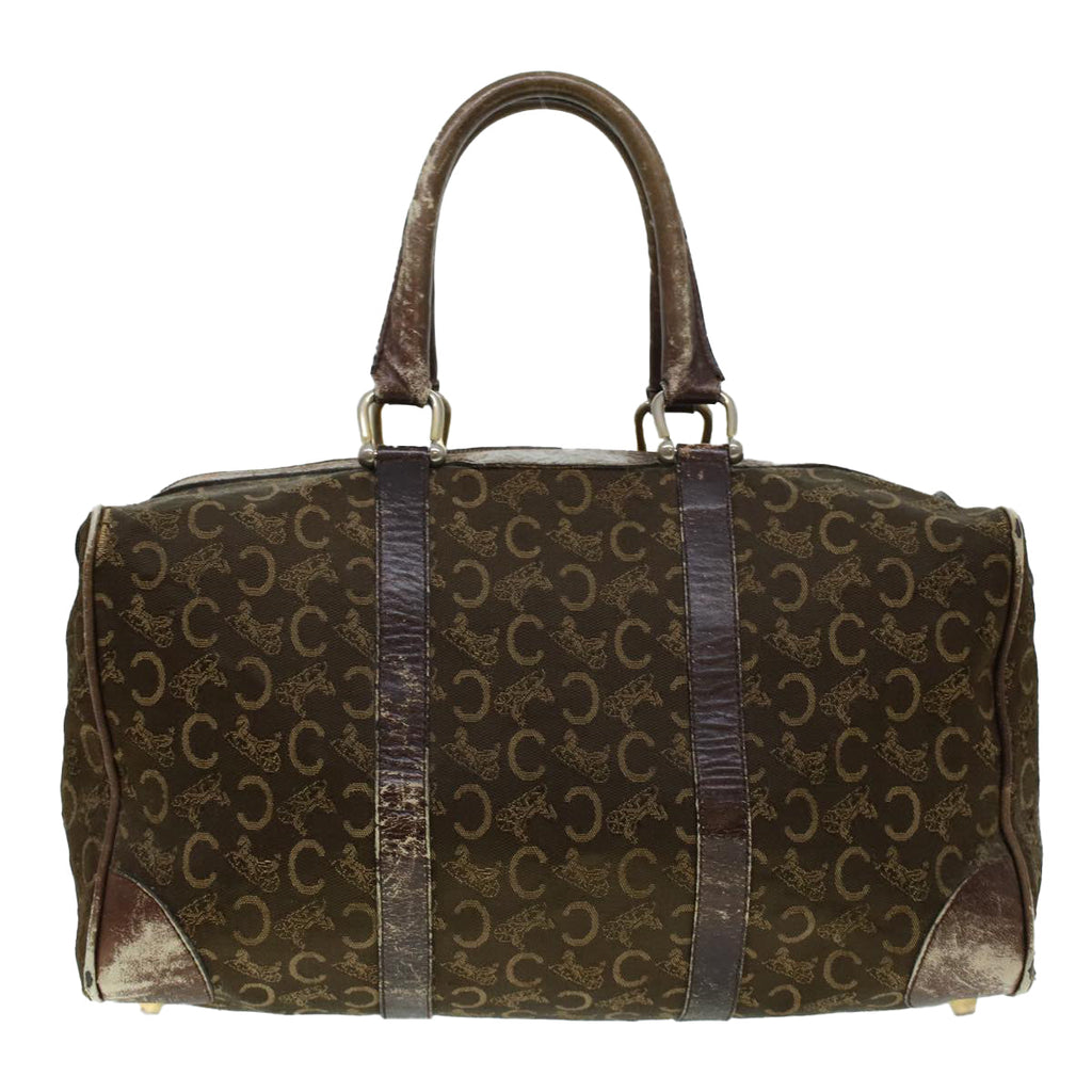 CELINE C Macadam Canvas Hand Bag Brown  41261