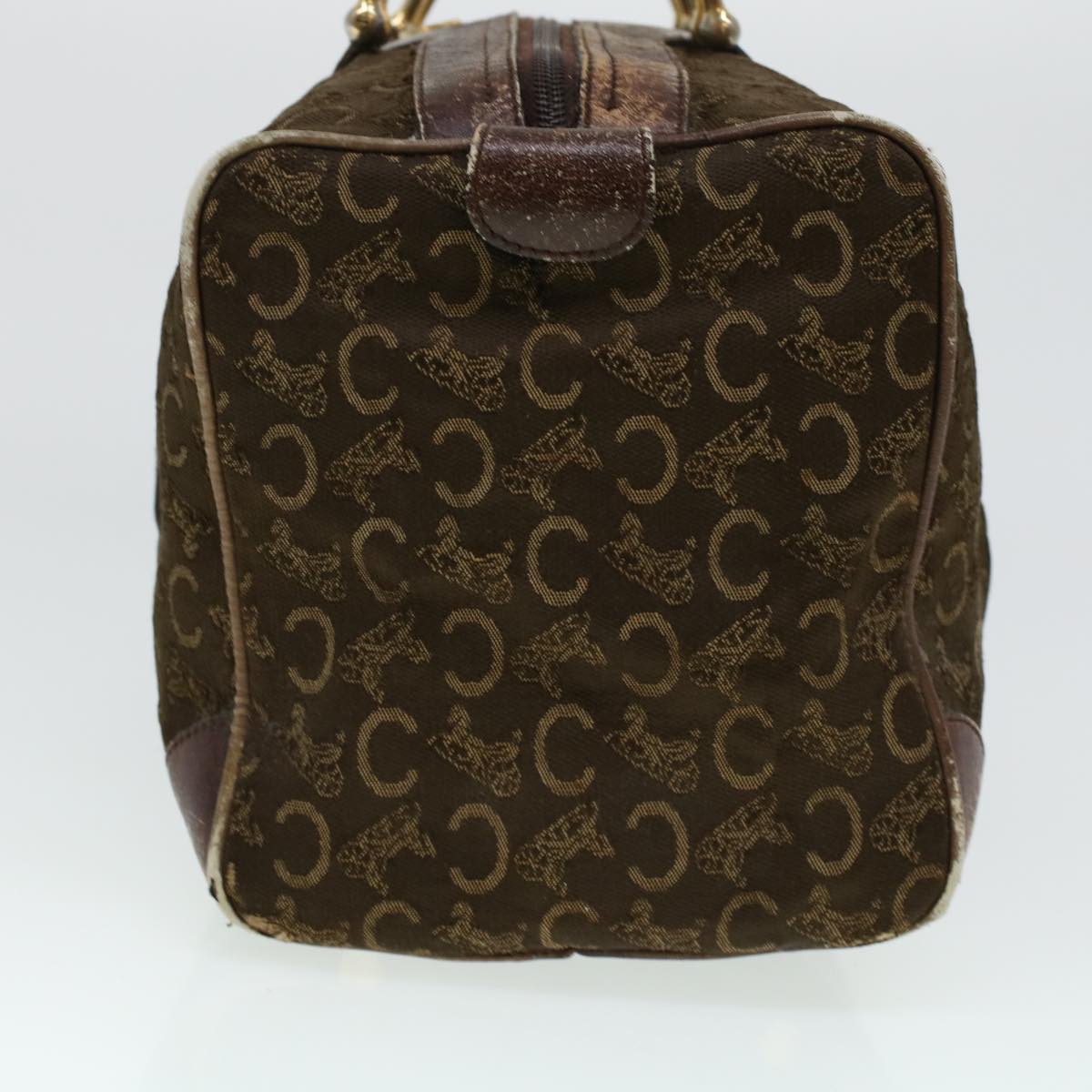 CELINE C Macadam Canvas Hand Bag Brown  41261