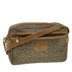 CELINE C Macadam Canvas Shoulder Bag Beige Auth 41264