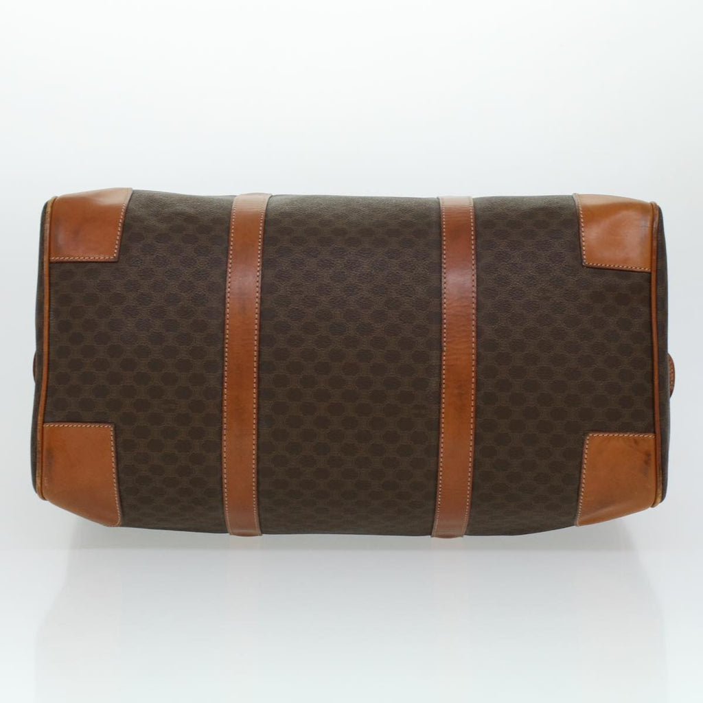 CELINE Macadam Canvas Boston Bag PVC Leather Brown  41269