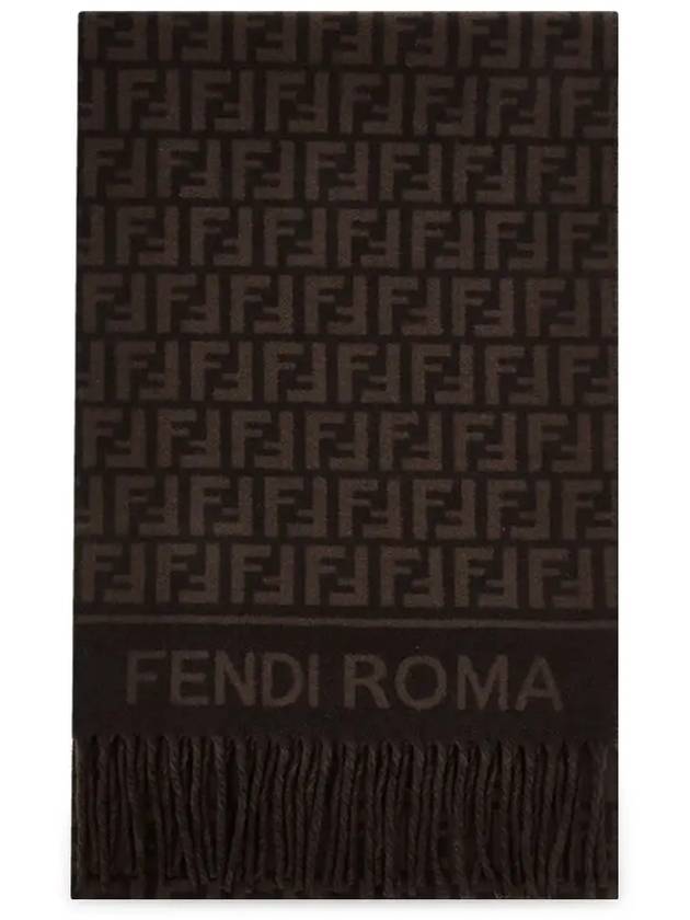 Fendi Wool Cashmere Scarf Burgundy