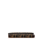 Fendi Zucca Tri-fold Wallet Brown Canvas Leather