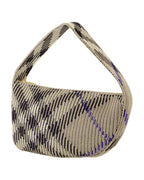 Burberry Knitted Textured Shoulder Bag Women White | White Handbags