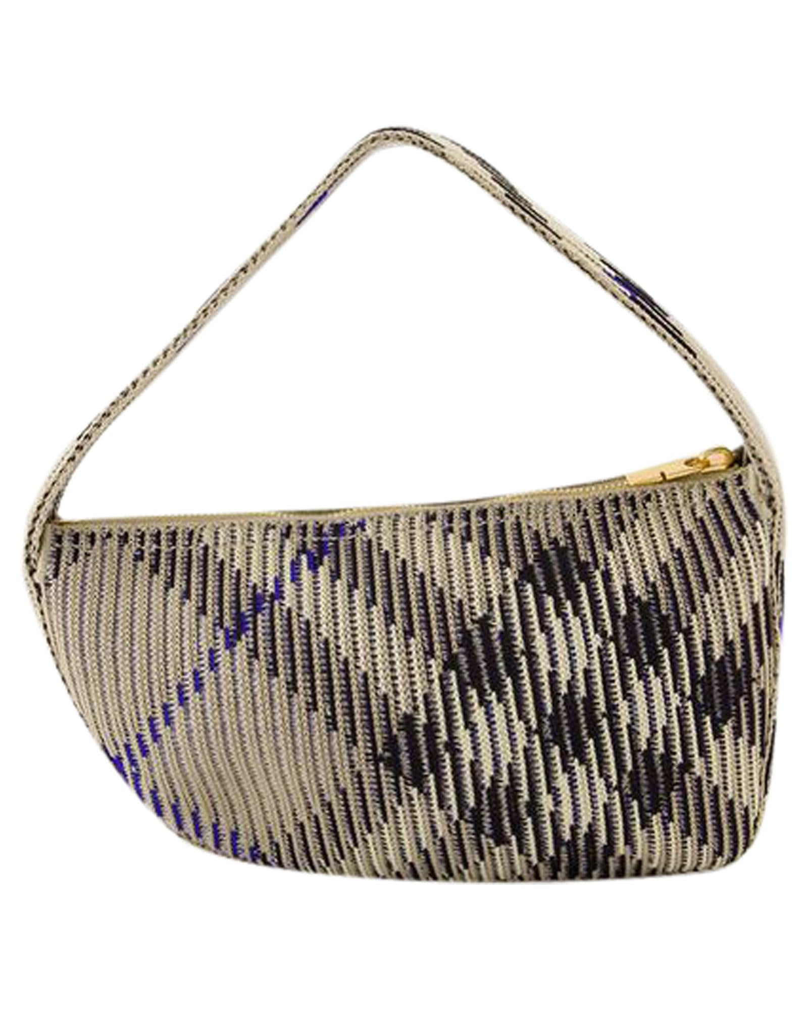 Burberry Knitted Textured Shoulder Bag Women White | White Handbags