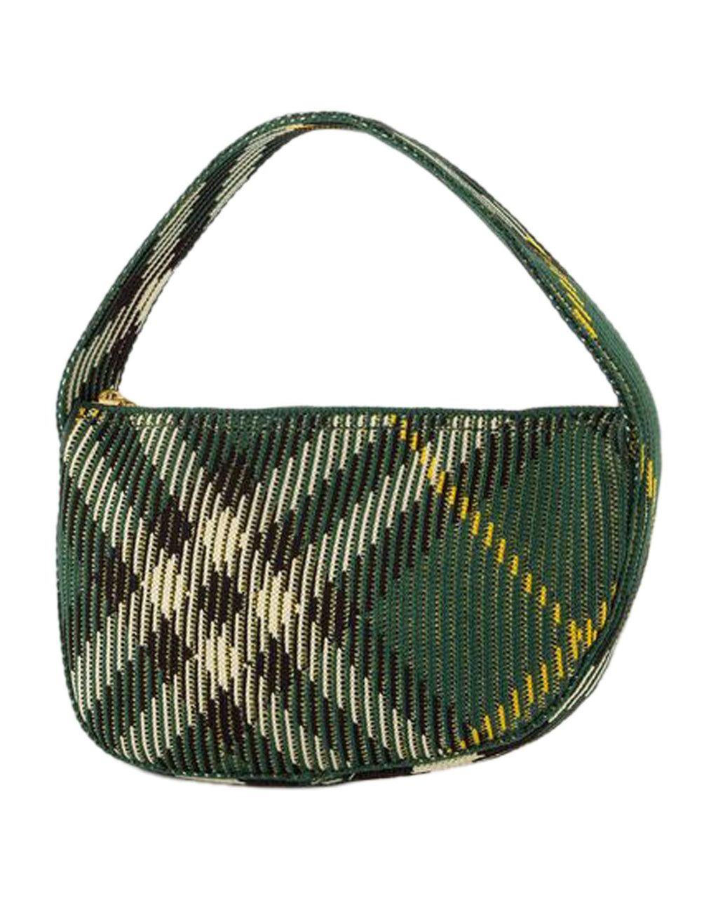 Burberry Woven Plaid Mini Bag Women Green | Green Handbags