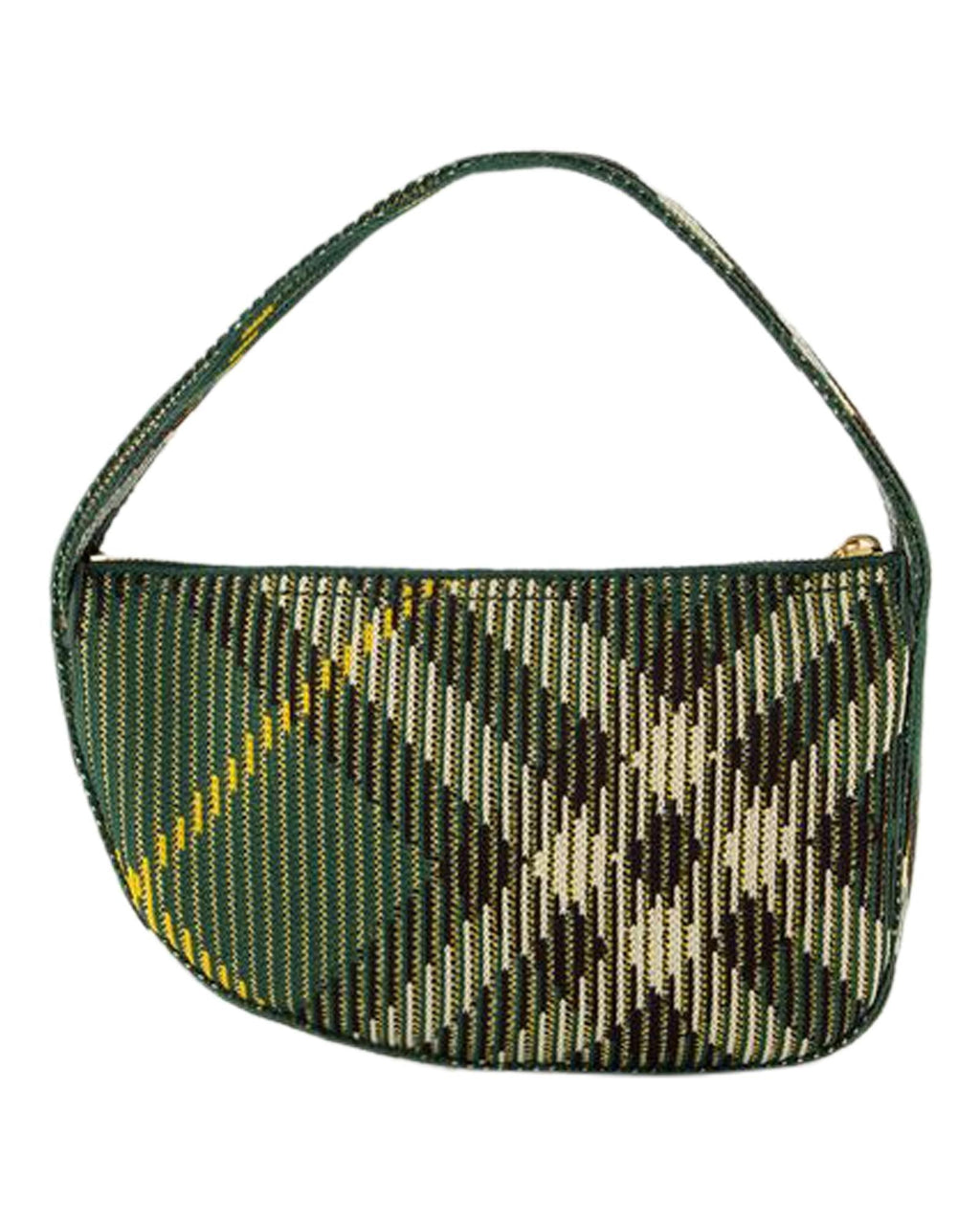 Burberry Woven Plaid Mini Bag Women Green | Green Handbags