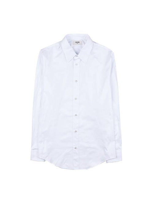 CELINE Poplin Long Sleeve Shirt White