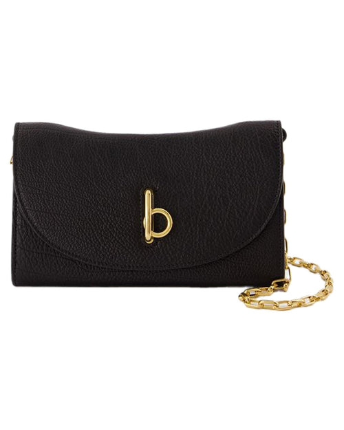 Burberry Chain Bag Leather Wallet Women Black | Black Handbags