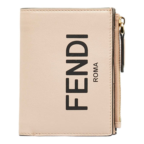 FENDI FENDI 8M0447 Double Folded Wallet Leather Pink  Fendi
