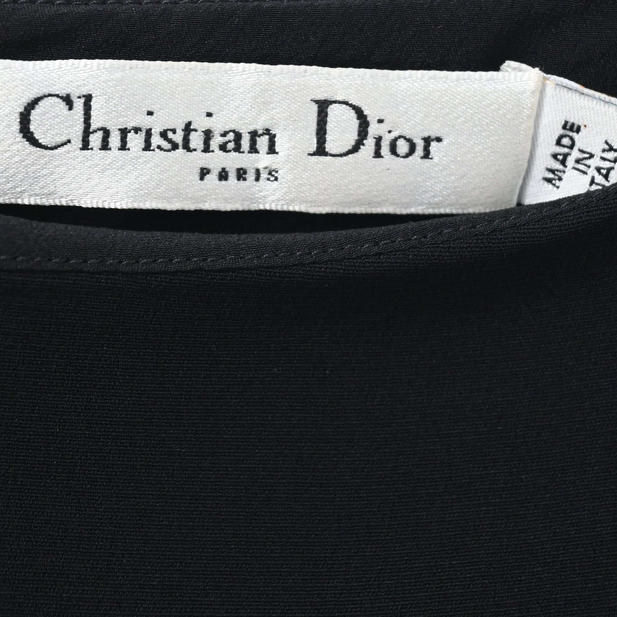 Dior Sleeveless Mini Dress in Black Silk