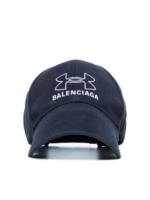 Balenciaga Embroidered Logo Ball Cap Black