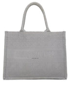 Dior,  Grey Canvas Book Tote Medium, Grey