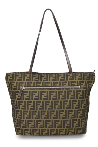 Fendi,  Brown Zucca Nylon Tote, Brown