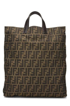 Fendi,  Brown Zucca Canvas Vertical Tote Medium, Brown
