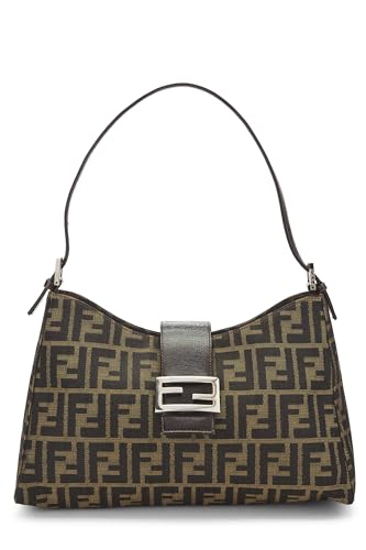 Fendi,  Brown Zucca Canvas Shoulder Bag, Brown