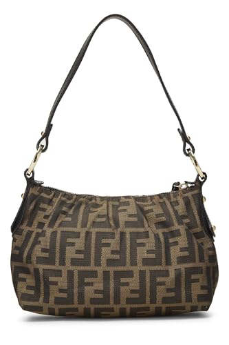 Fendi,  Brown Zucca Canvas Shoulder Bag Mini, Brown