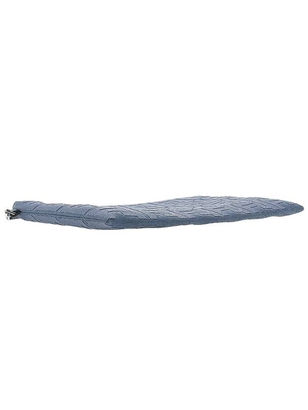 Fendi FF Logo Flat Large Clutch Bag Blue