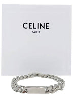 CELINE Gourmette Rhodium Finish Bracelet Silver
