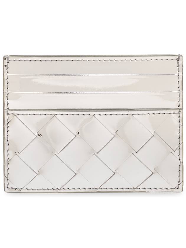 Bottega Veneta Intrecciato Card Wallet Silver