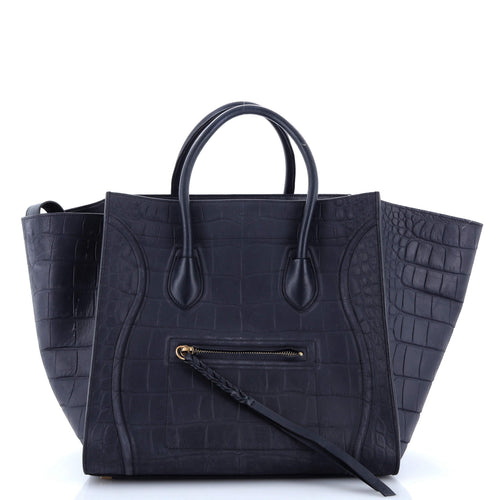 Celine Phantom Bag Crocodile Embossed Leather Medium
