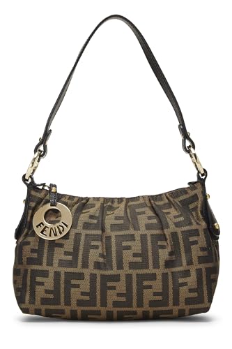 Fendi,  Brown Zucca Canvas Shoulder Bag Mini, Brown
