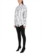Balenciaga All Over Logo Shirt White