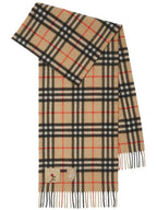 Burberry Badge Check Cashmere Scarf Sand