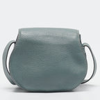 Chloe Light Blue Leather Mini Marcie Crossbody Bag