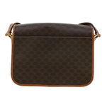 CELINE Macadam Canvas Shoulder Bag PVC Leather Brown  42446