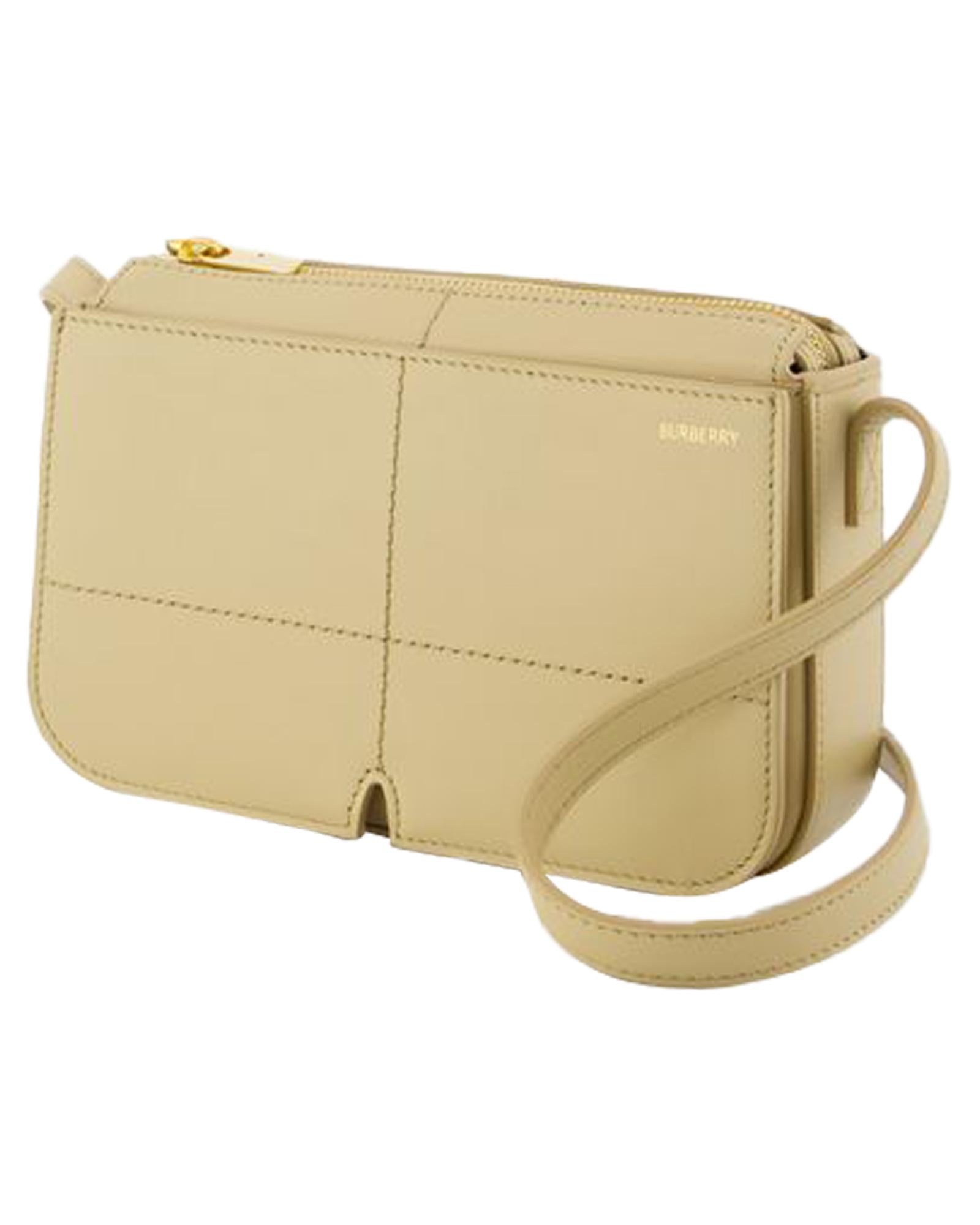 Burberry Leather Crossbody Bag Quilted Design Women Brown | Beige Messenger Bags
