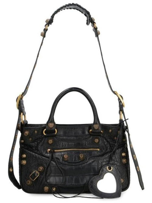 Balenciaga Neo Cagole Medium Leather Tote Bag Black
