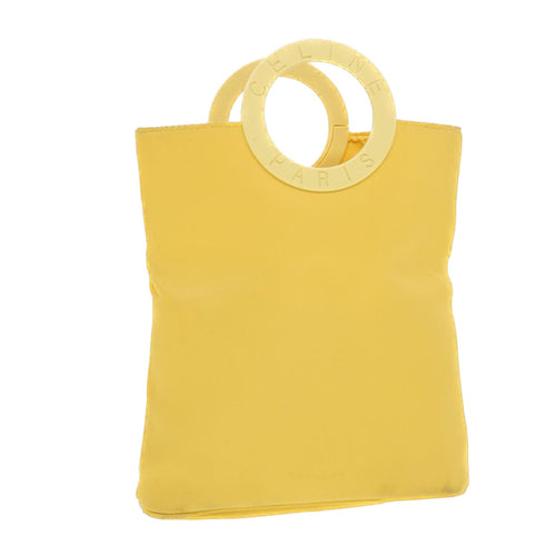 CELINE Hand Bag Nylon Yellow  42583