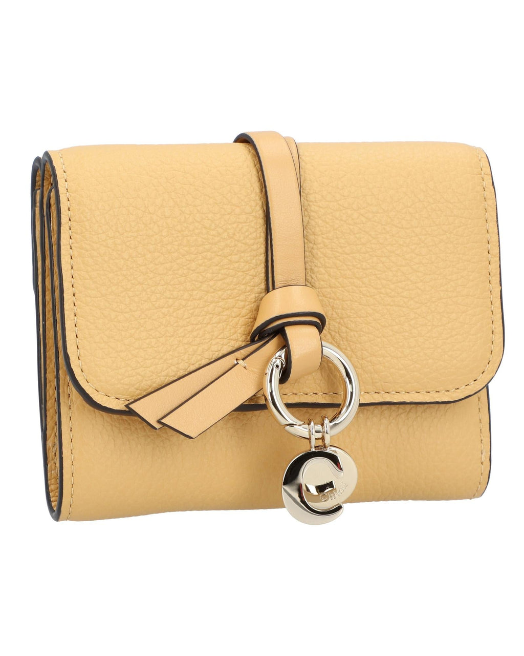Chloe Alphabet Small Leather Wallet Women Yellow | Yellow Wallets & Pouches