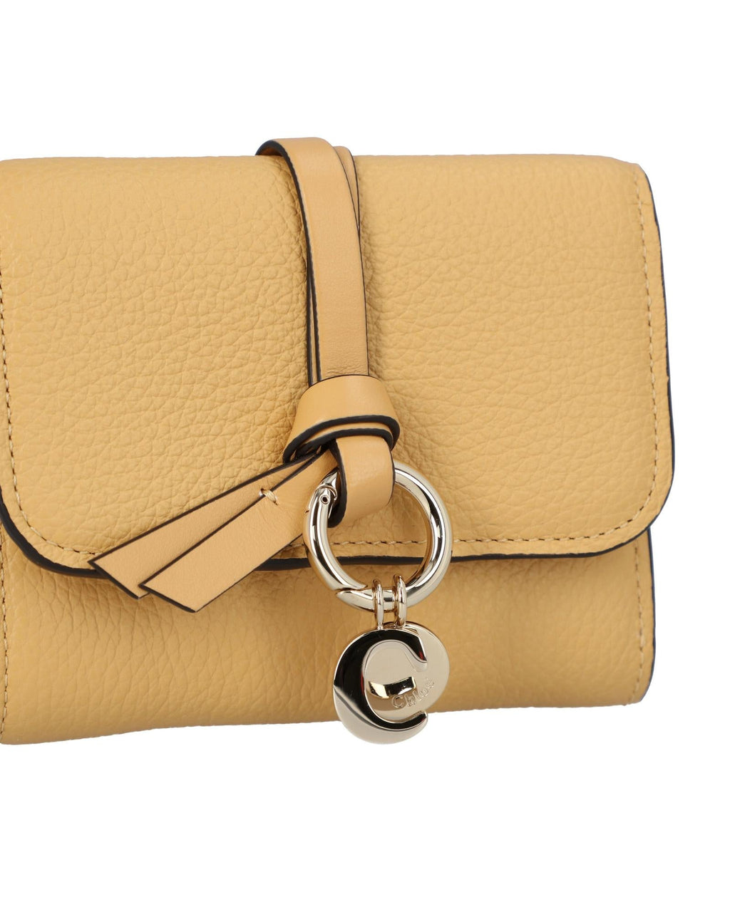 Chloe Alphabet Small Leather Wallet Women Yellow | Yellow Wallets & Pouches