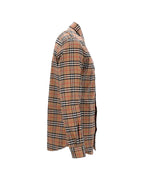 Burberry Check Pattern LongSleeve Shirt Men Brown | Beige