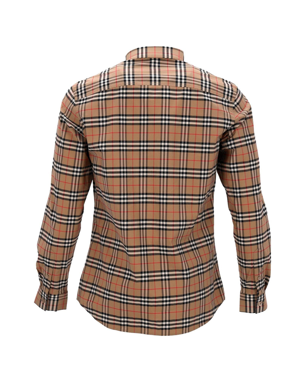 Burberry Check Pattern LongSleeve Shirt Men Brown | Beige