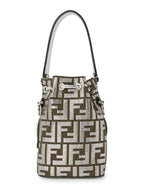 Fendi FF Jacquard  Bucket Bag Black