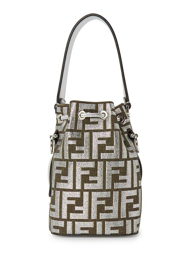 Fendi FF Jacquard  Bucket Bag Black