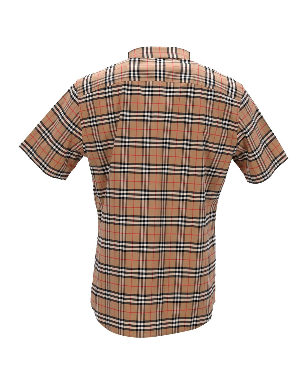 Burberry Check Shirt Short Sleeves Men Brown | Beige T-Shirts