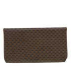 CELINE Macadam Canvas Clutch Bag PVC Leather Brown  42837