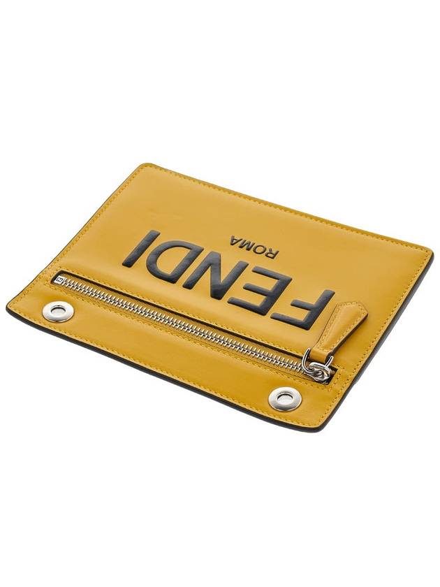 Fendi Peekaboo Pocket Clutch Bag Yellow