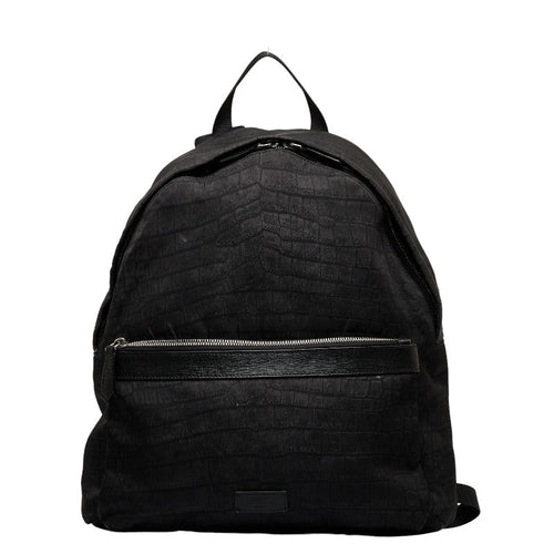 FENDI Backpack Rucksack 7VZ012 Nylon/Leather Men’s Black