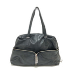 Fendi Zucca  Leather Boston Bag Handbag Tote Bag ()
