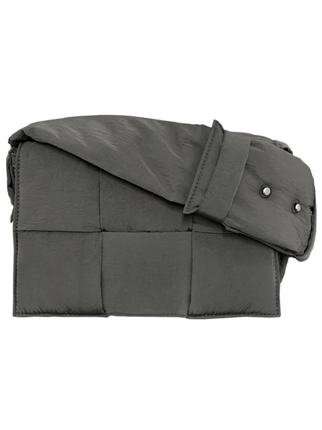 Bottega Veneta Cassette Padded Tech Small Cross Bag Dark Grey
